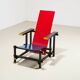 Gerrit Rietveld Red & Blue Chair for Cassina 1918/1970s