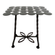 Occasional table / rectangular side table wrought iron with discs