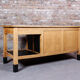 Comptoir en bois massif plateau acier
