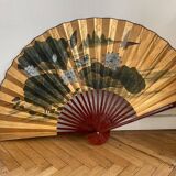 Très grand éventail d'art asiatique