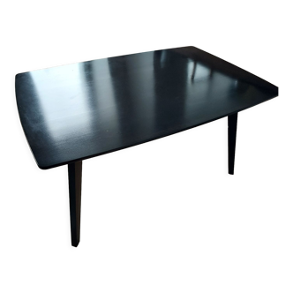 Black solid teak table, designer 'Pamplemousse garden'