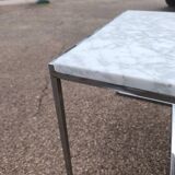 White marble and chrome coffee table, 1970