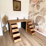 Large solid oak desk