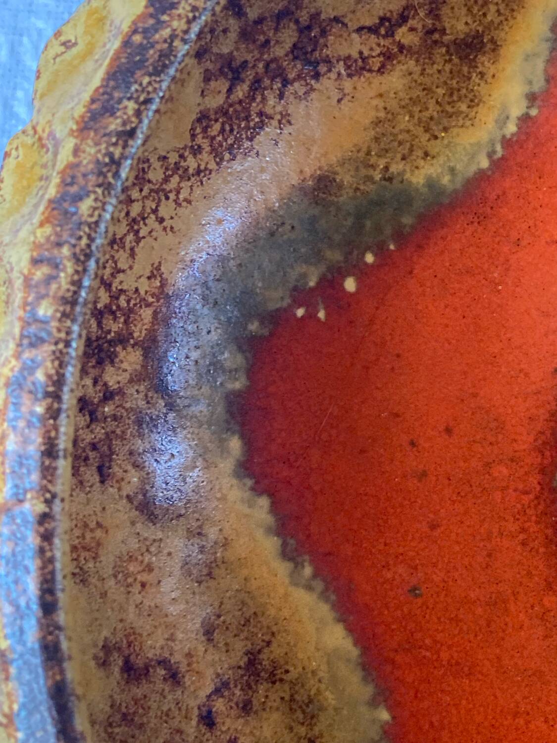 Vintage German earthenware fruit bowl – 1970s