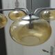 Vintage chandelier chrome and glass smokes 5 lights