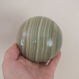Green decorative mineral ball or sphere in marble n°10