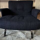 Fauteuil Daiki (Minotti) et repose pied