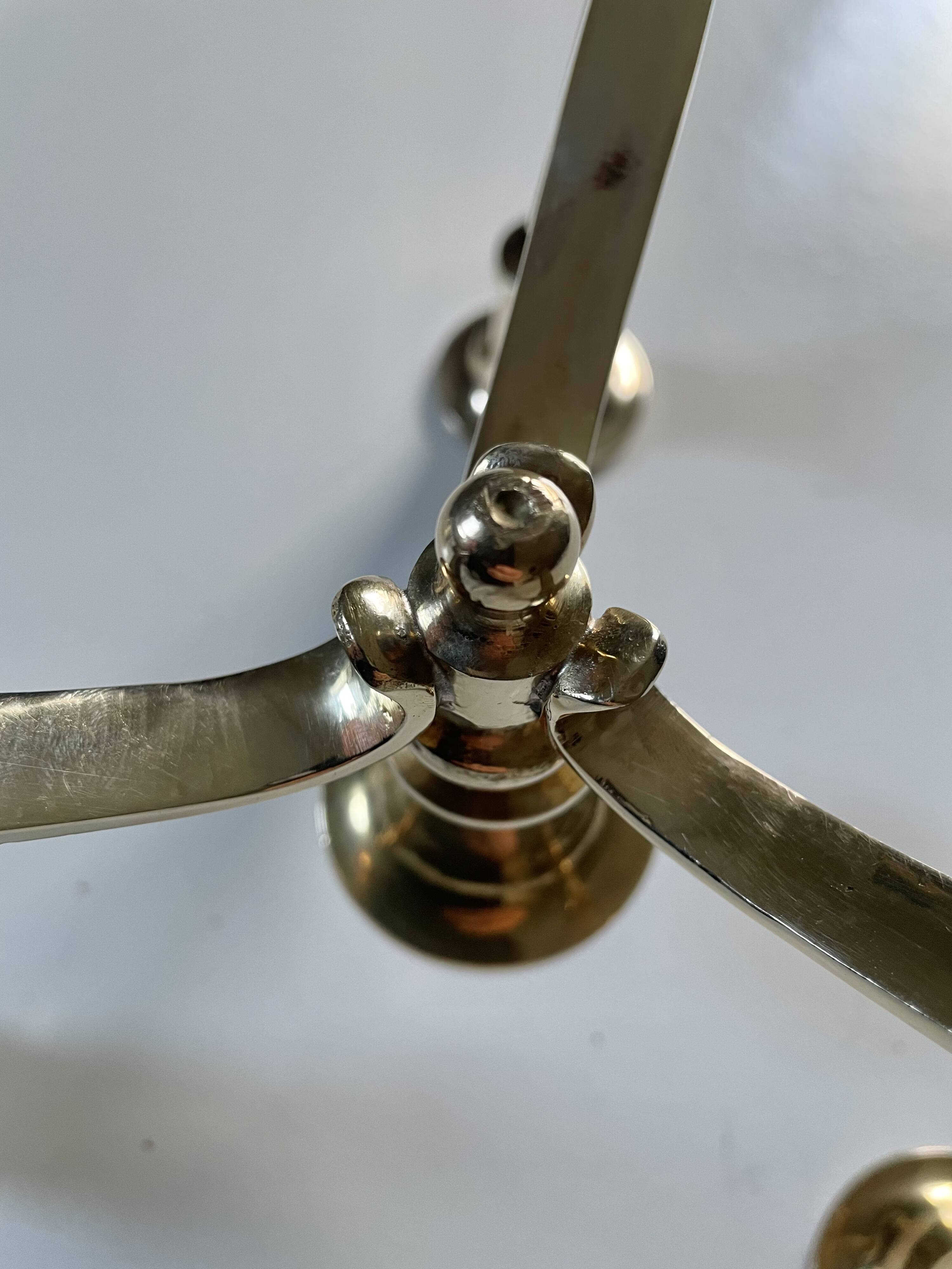 Gold-plated brass candlestick
