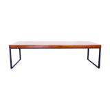 Large teak and metal coffee table