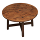 Dining table or Spanish centre table in solid wood and wrought iron from the mid-20th century.