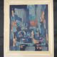 Lithographie originale couleurs Toni Agostini - nature morte