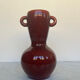 Vintage Accolay vase in red ceramic, double handle.