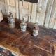 Exceptional antique apothecary workbench.