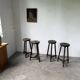 Oak bistro stools 1950