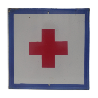 Vintage enamel sign: medics