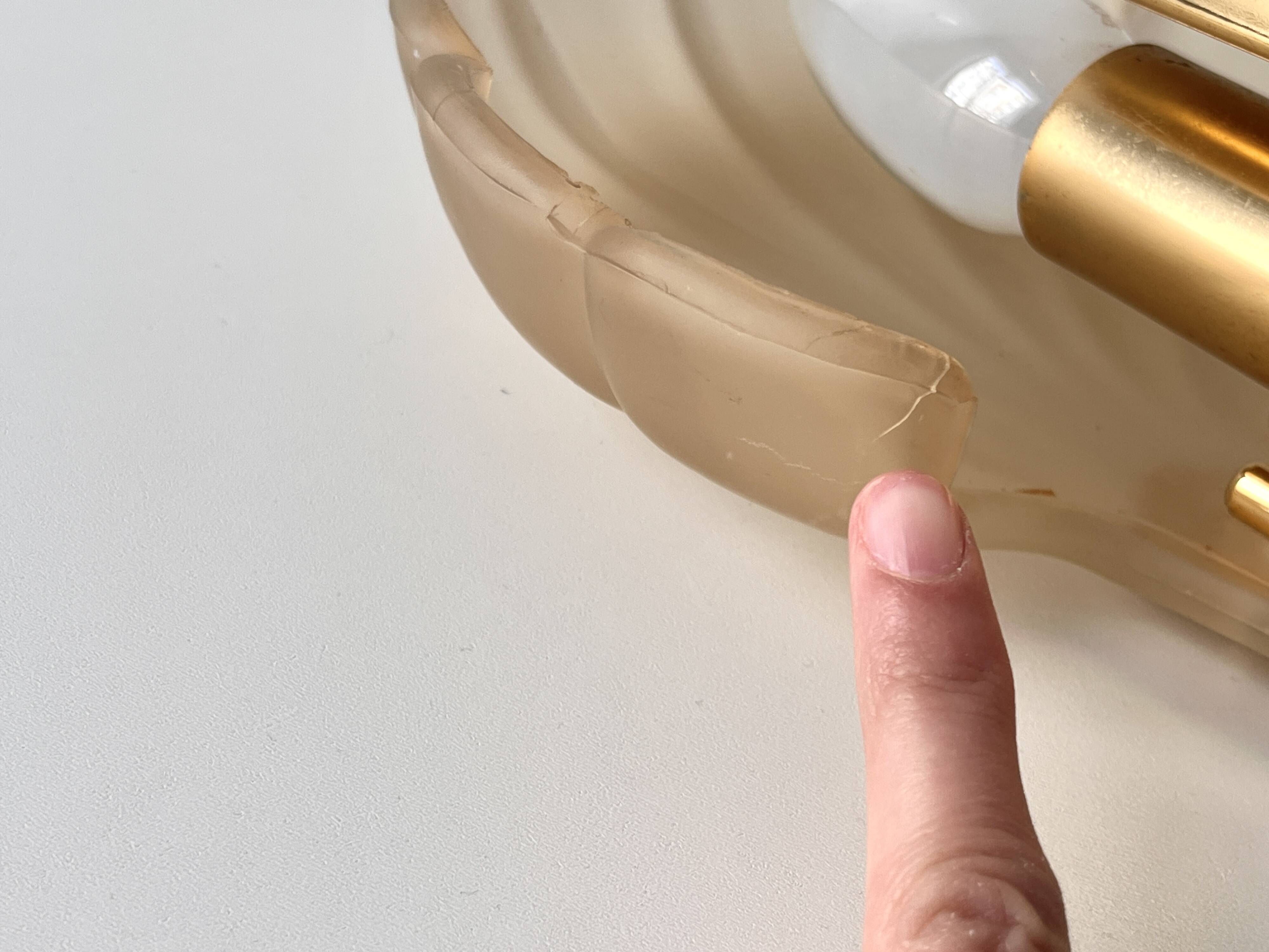 Appliques murales coquillages en verre vintage, lampes style art nouveau