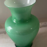Vintage green opaline vase