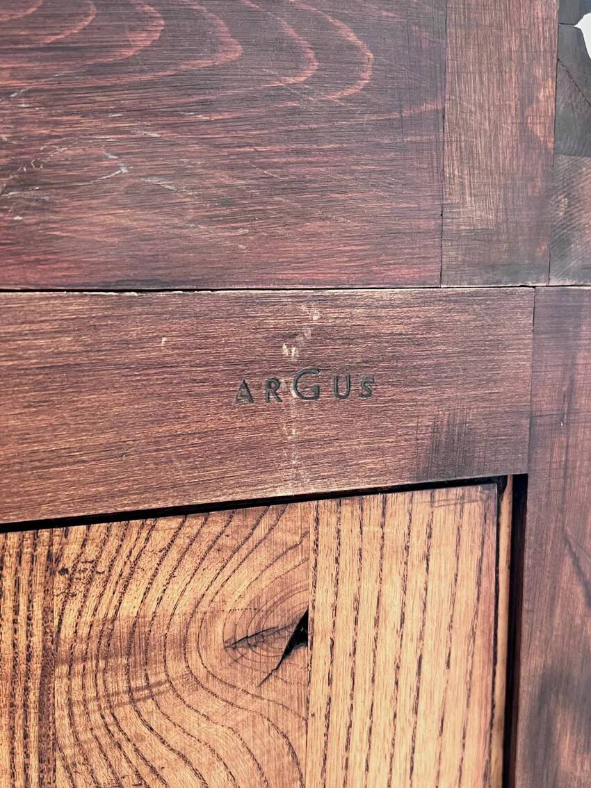 Baroque-style backlit display cabinet in wood, glass and velvet