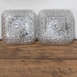 Duo vintage glass ceiling light
