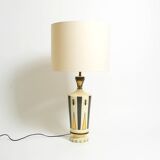 Large ceramic table lamp with Egyptian motifs by Nicolas Blandin, Paris