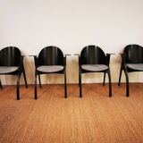 Set of 4 Pascal Mourgue armchairs, Galateo model, Scarabat edition, 1980