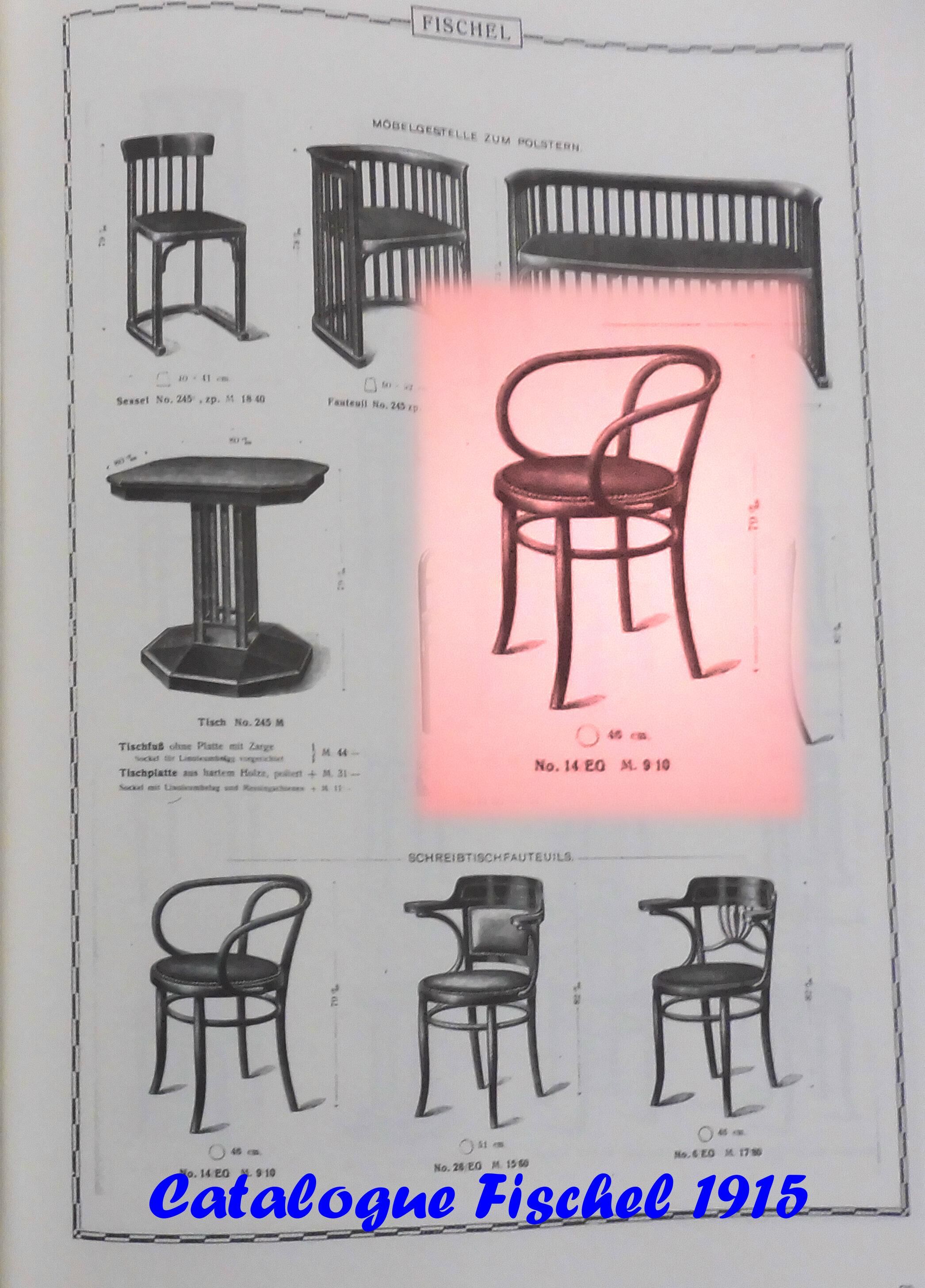 Armchair Fischel le Corbusier B9 canned Ca, 1915