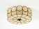 Beautiful round Mid-Century Modern ceiling or wall lamp made of Capiz