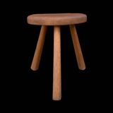 Antique solid wood tripod farm stool – Milking stool