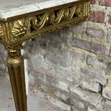 Louis XVI style console in carved wood eighteenth