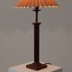 Vintage Mid Century table lamp column decor plissee shade