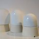 three wall sconces/ceiling lights, 1950s. Glass and Bakelite