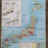 Ancienne carte mdi union indienne pakistan ceylan/japon economique