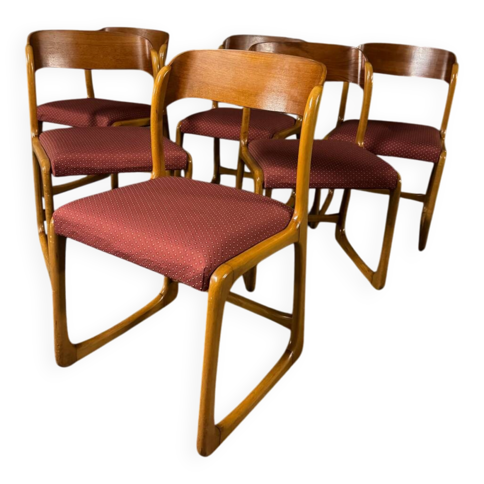 Set of 6 sled chairs