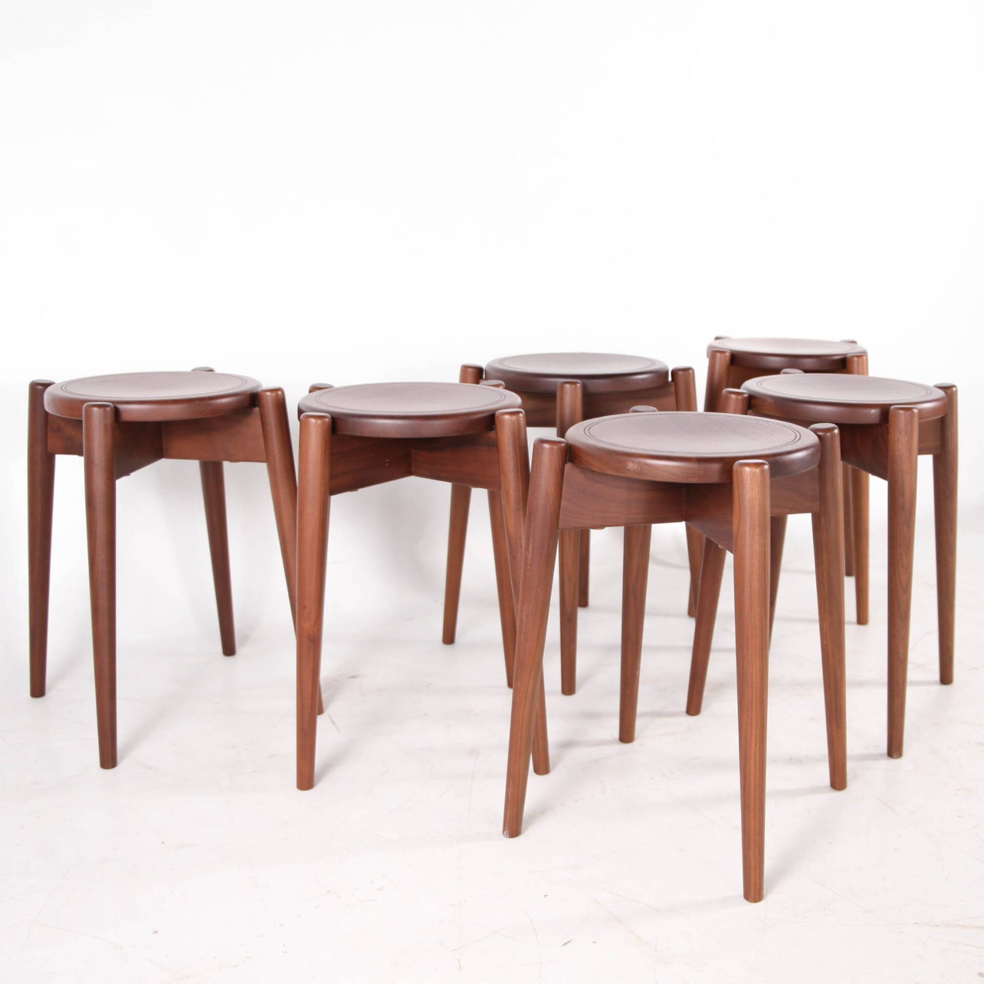 Set of 6 Japanese stools