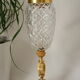 Fontaine à absinthe cristal taillé métal doré 1960