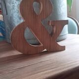 Letter &, wooden printing letter, wooden wall decoration, letter to place, decoration