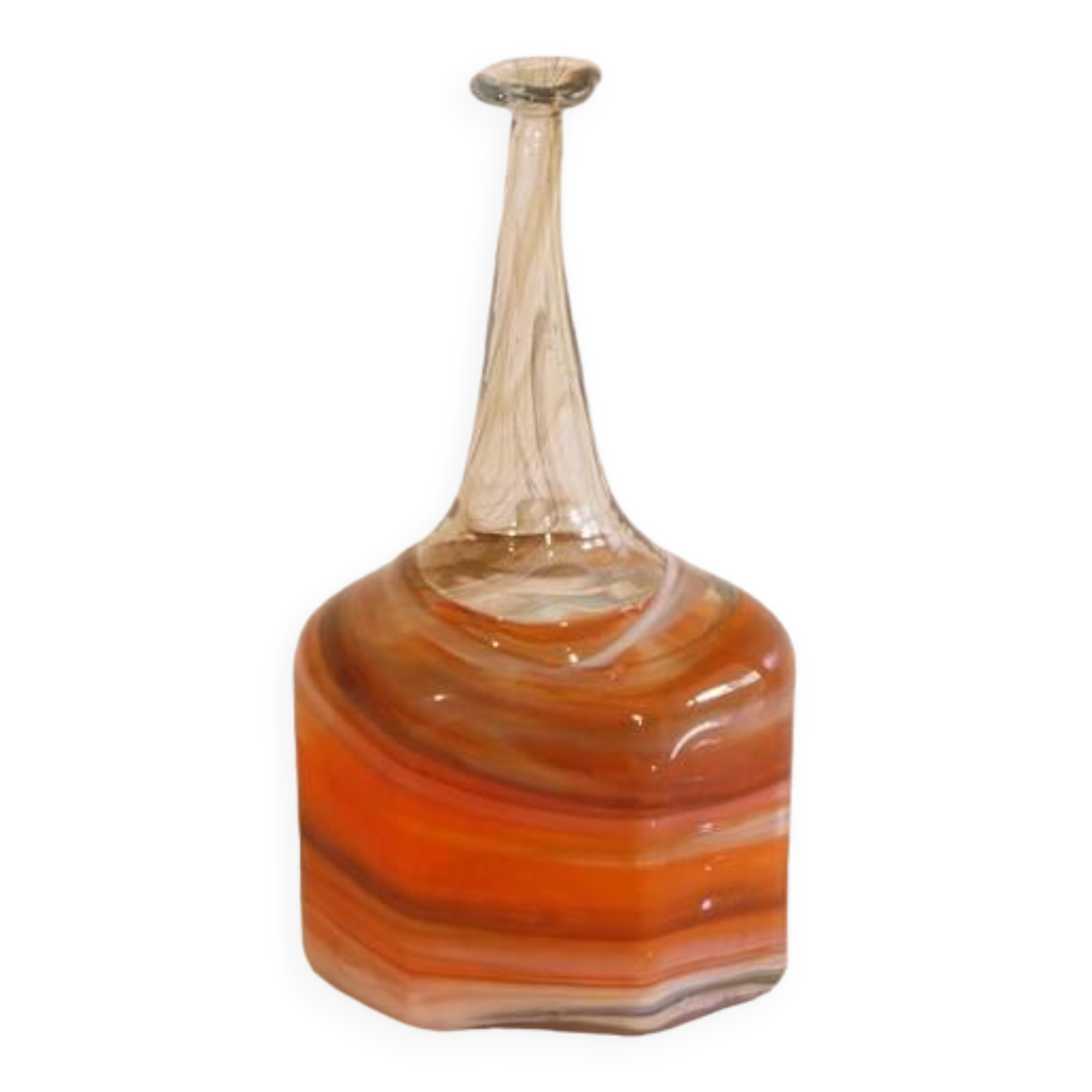 Scandinavian glass vase from Flygsfors 1970