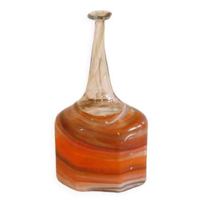 Vase scandinave en verre de Flygsfors 1970