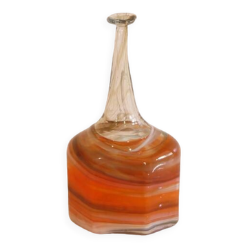 Vase scandinave en verre de Flygsfors 1970