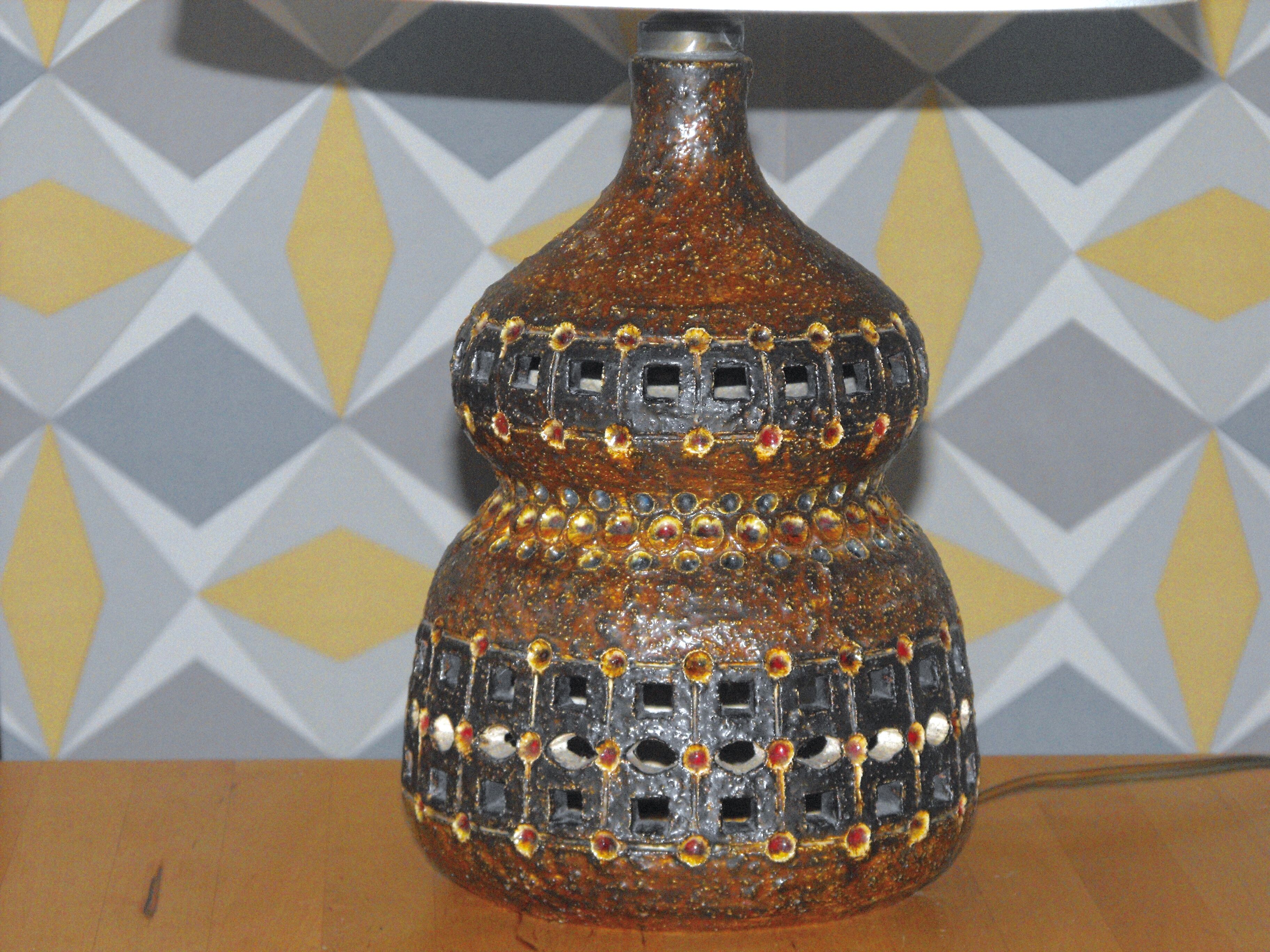 Ceramic lamp by Raphael Giarrusso 1926 - 1986