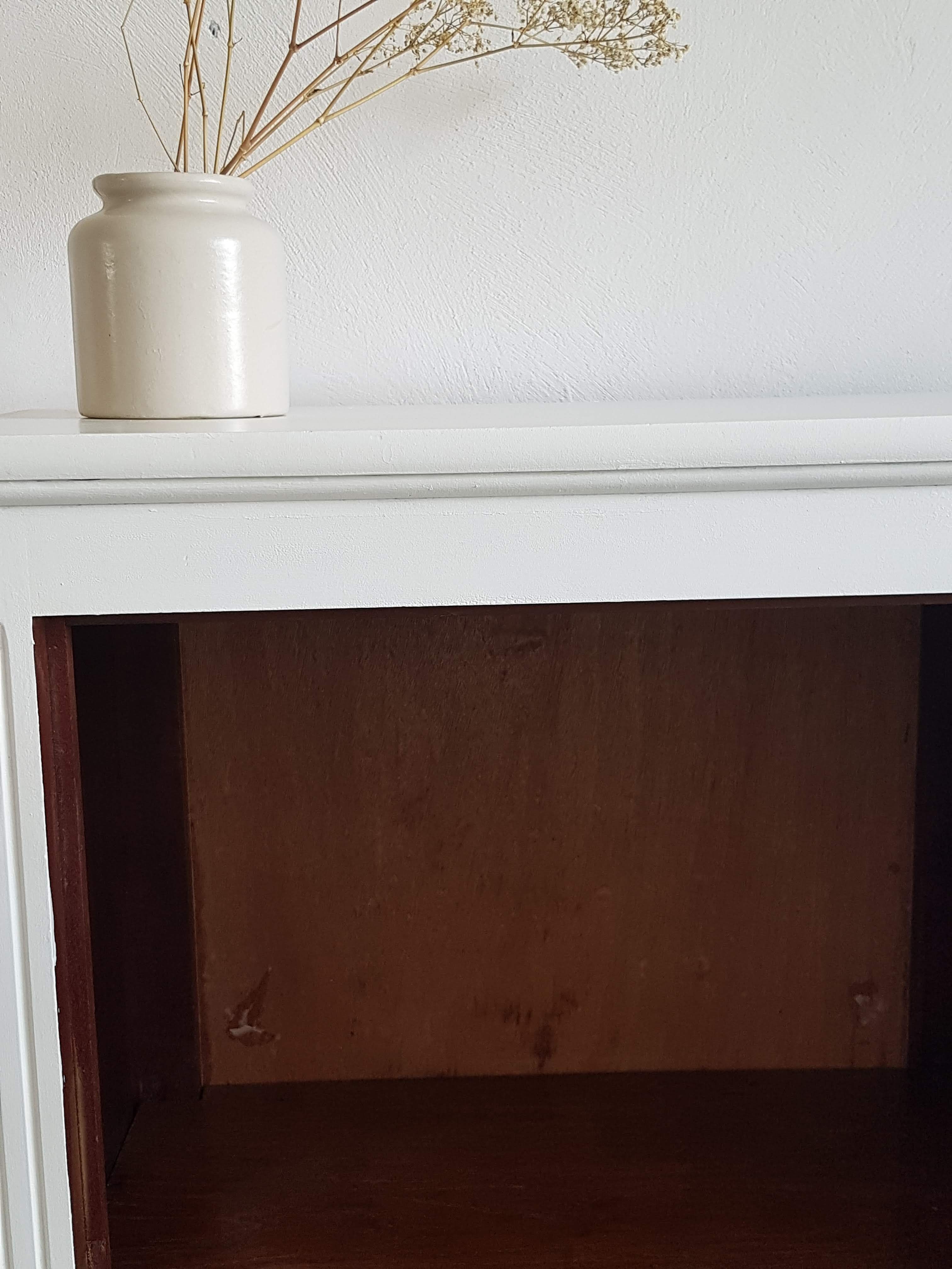 Old white parisian wardrobe