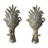 Pair of sconces "With sheaves of wheat"
