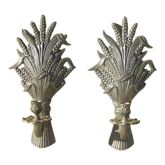 Pair of sconces "With sheaves of wheat"