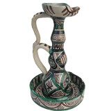 Ceramic candle holder signed