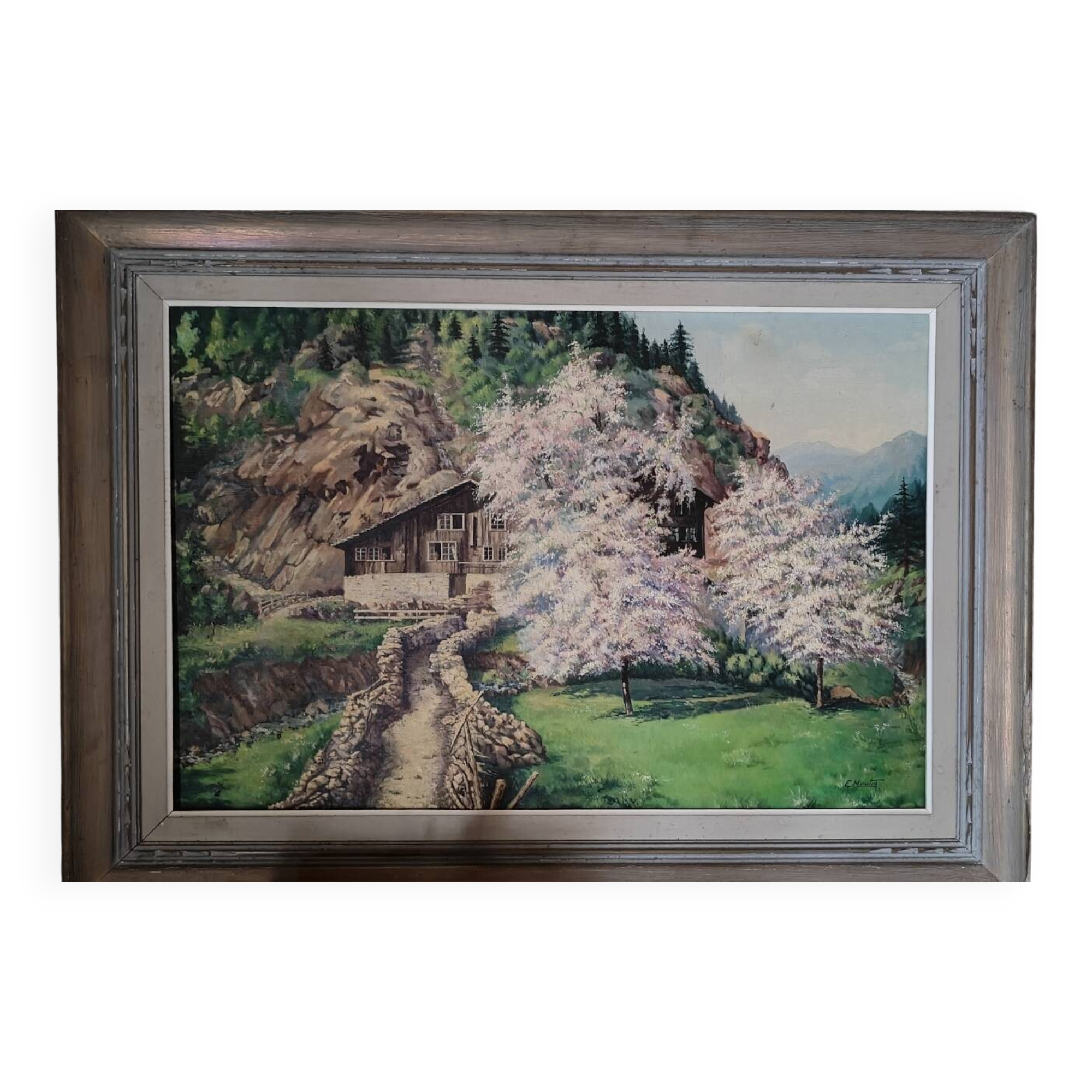 Oil painting signed E. Moutie