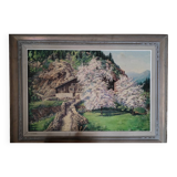 Tableau peinture à l'huile signé E.Moutie