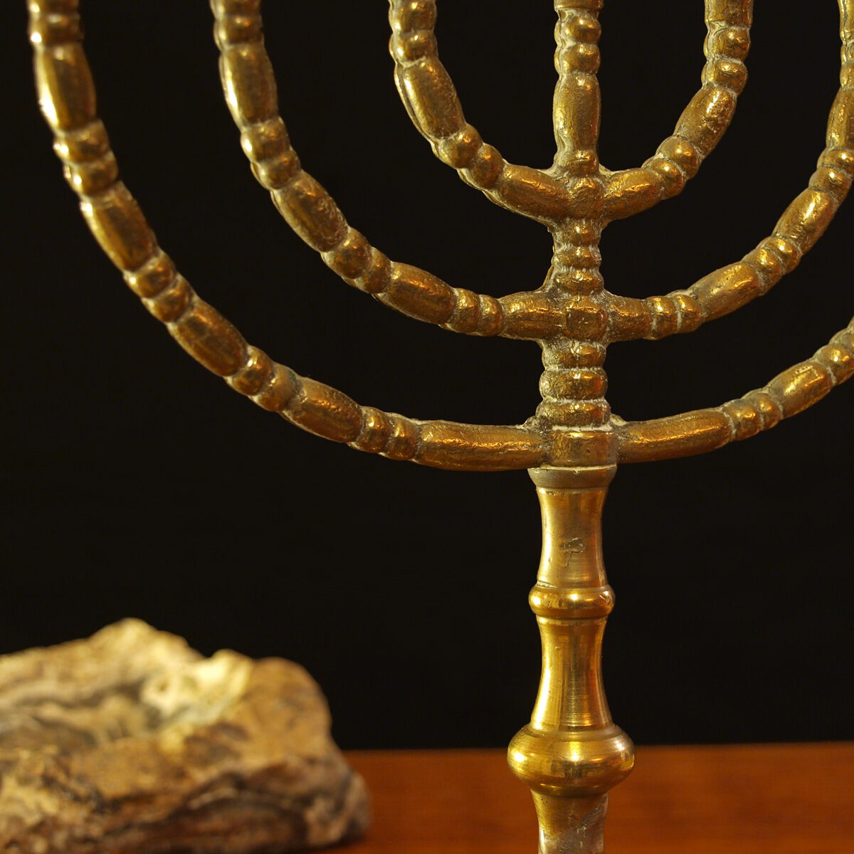 Ancient Menorah, 7-pointed bronze candlestick