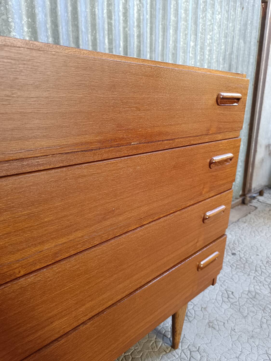 Vintage Scandinavian teak chest of drawers