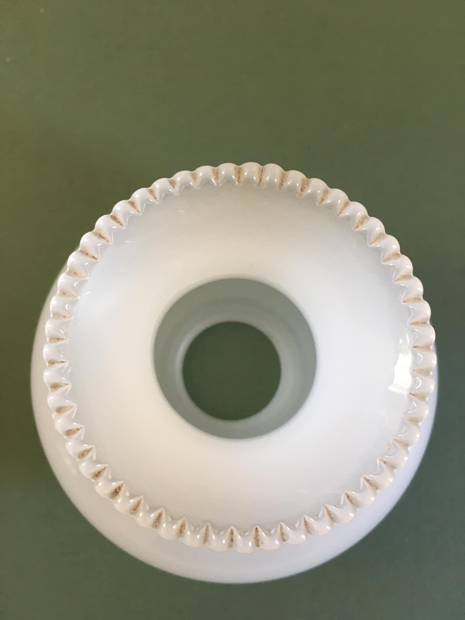 Ancient dome lampshade in white opaline