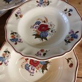 21 old Sarreguemines soup plates